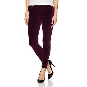 Hudson Nico Midrise Velvet Ankle Skinny Jeans in Violet Trance‎ Size 30